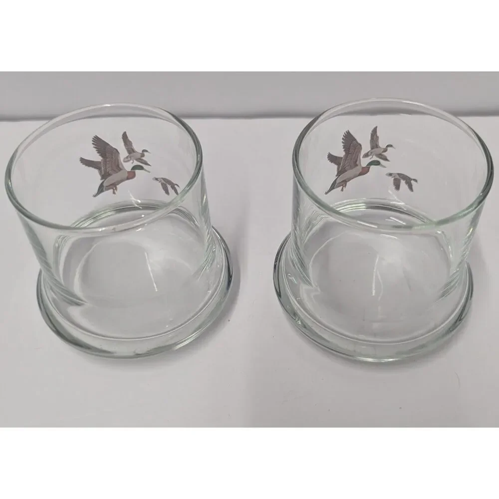 Vintage Avon Mallard Duck Whiskey Glass Chesapeake Collection Lowball Barware